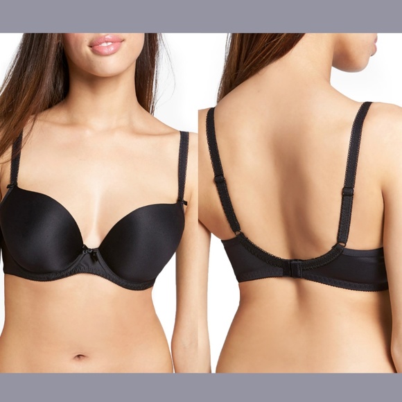 NWT Freya [ 30I US ] Deco Underwire Plunge Bra‎ in Black - Picture 1 of 12